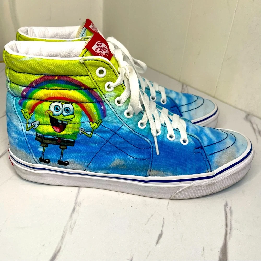 Vans X SpongeBob Sk8-Hi Imagination Sneakers Limited-Edition 2021 Mens 11 - Picture 4 of 12